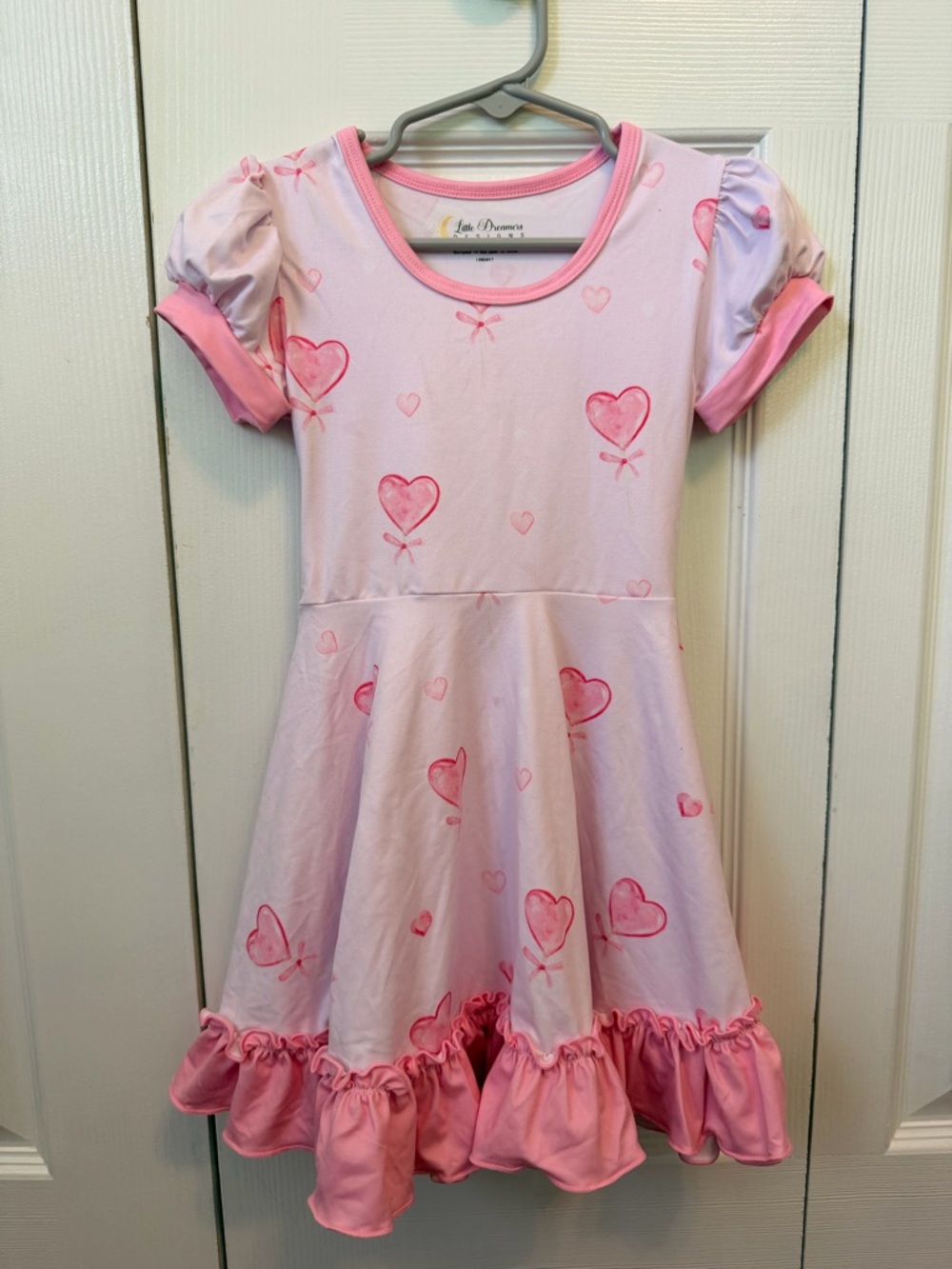 Pink Ruffle Heart Dress